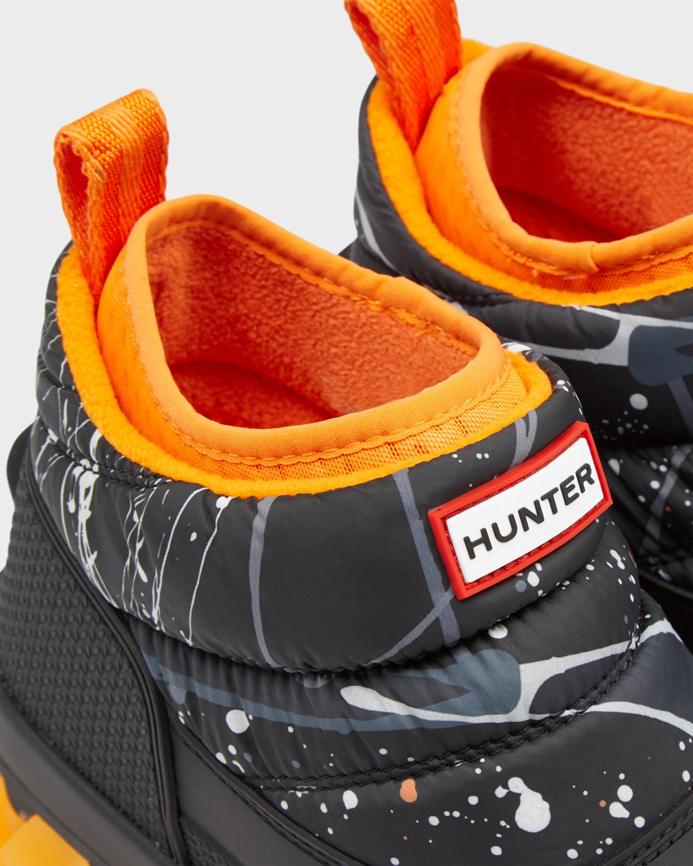 Botas de Nieve Hunter Mujer - Original Printed Insulated Ankle - Grises Negros - RWYQXVM-89